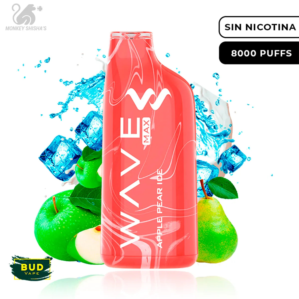 POD WAVE MAX 8000 BUD VAPE (DESECHABLE) - Monkey Shisha's