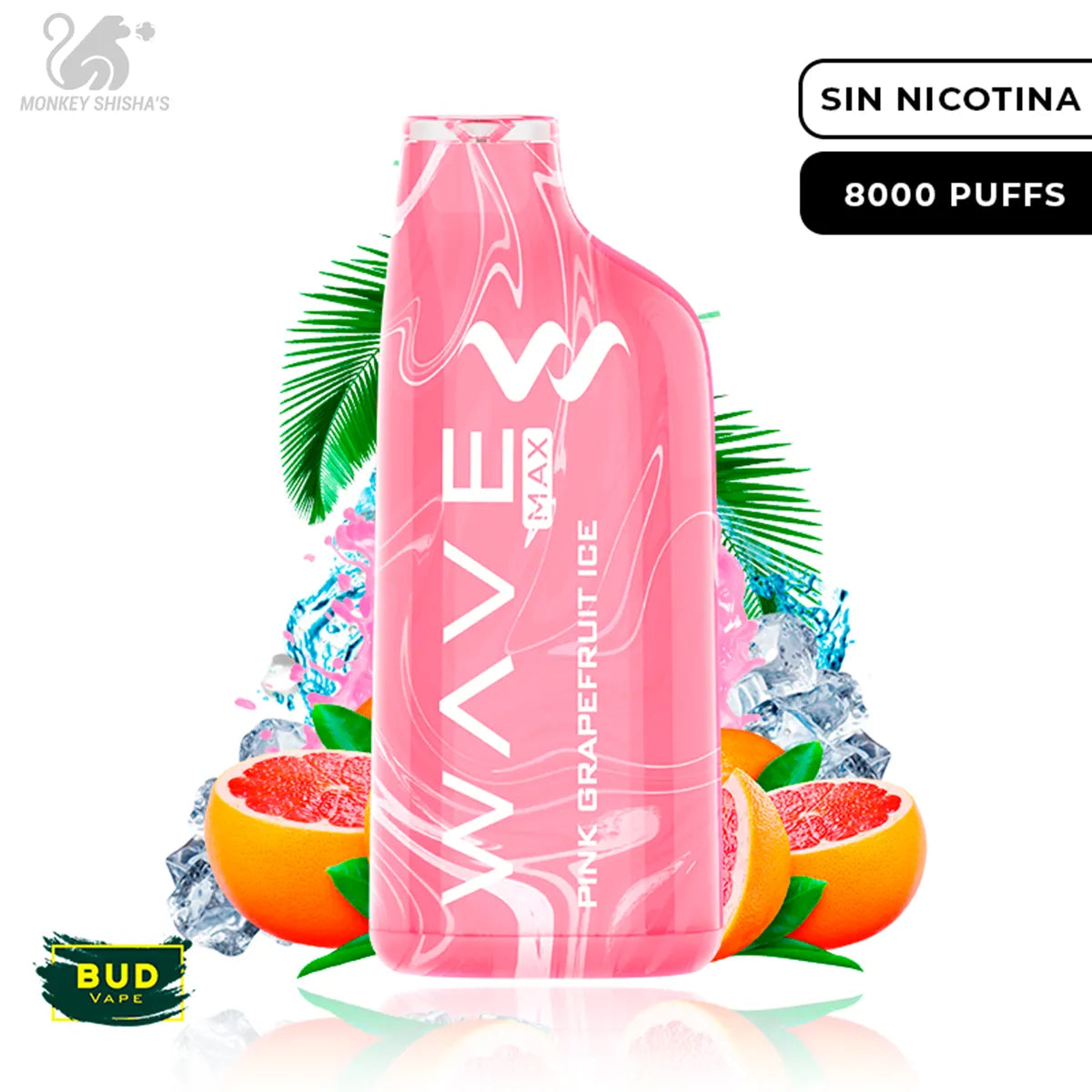 POD WAVE MAX 8000 BUD VAPE (DESECHABLE) - Monkey Shisha's