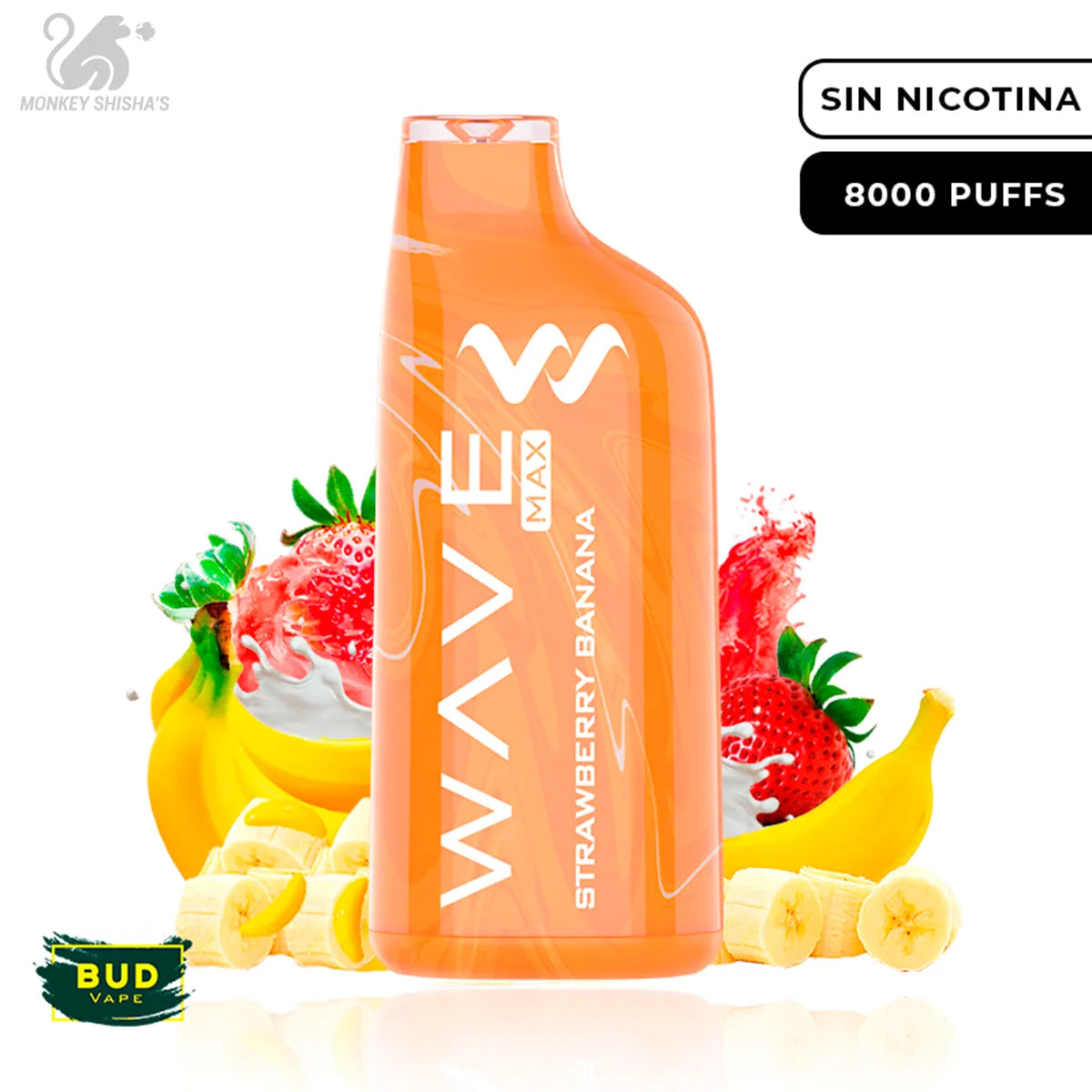 POD WAVE MAX 8000 BUD VAPE (DESECHABLE) - Monkey Shisha's