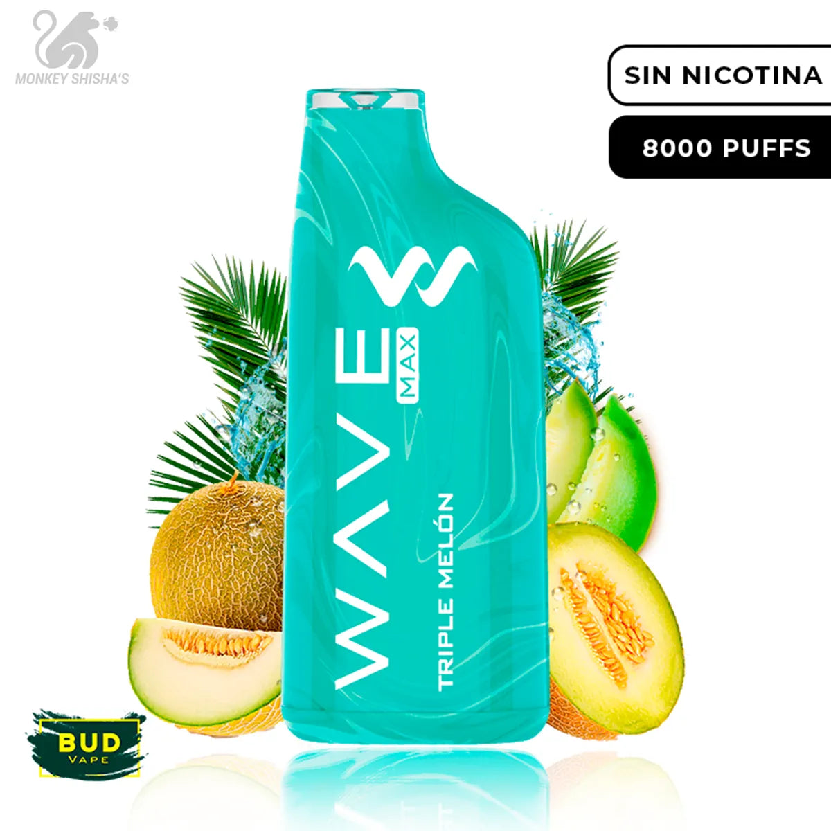 POD WAVE MAX 8000 BUD VAPE (DESECHABLE) - Monkey Shisha's