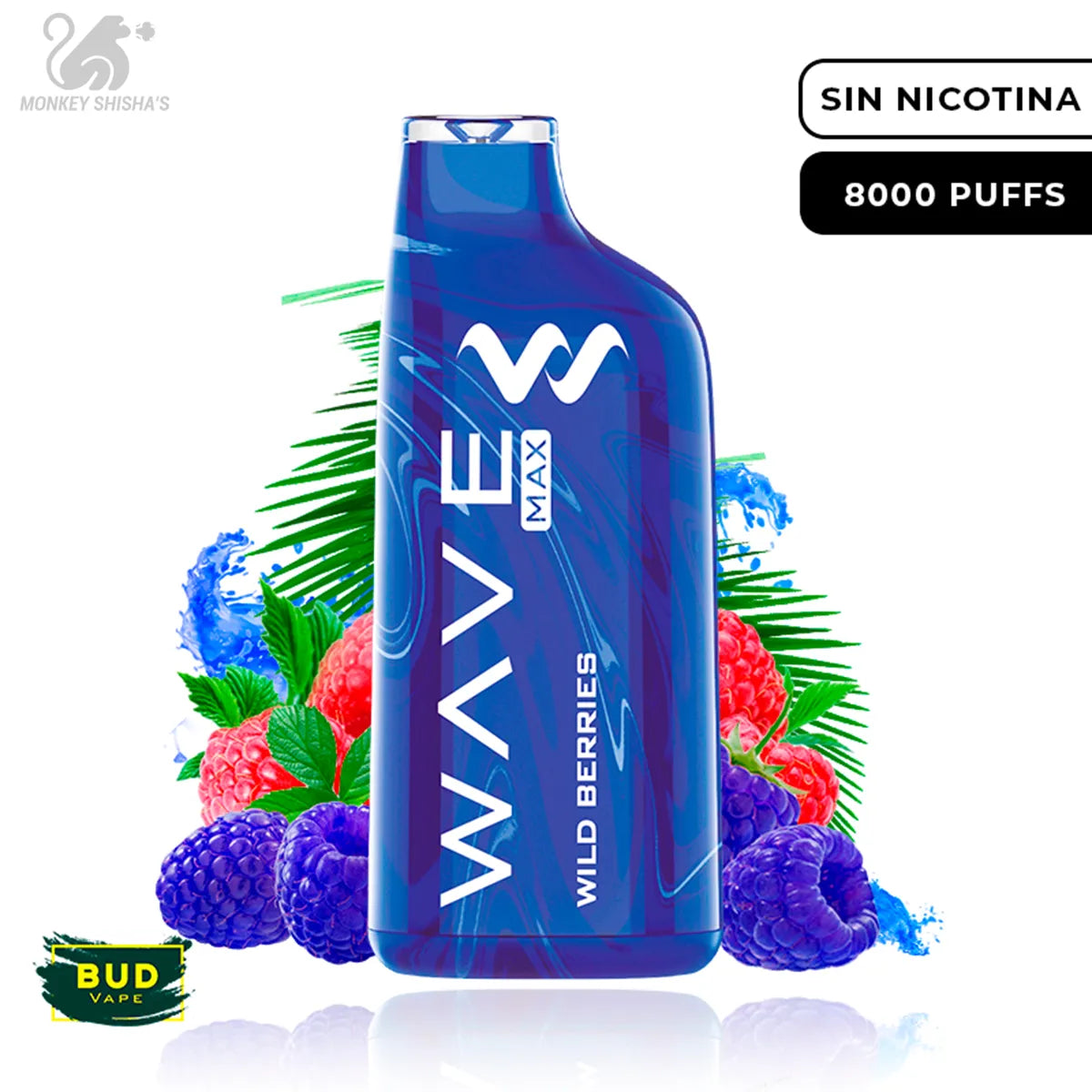 POD WAVE MAX 8000 BUD VAPE (DESECHABLE) - Monkey Shisha's