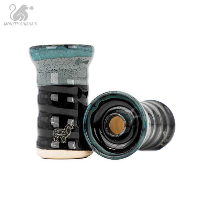 Cazoleta Alpaca Suri Black Blue - Monkey Shisha's