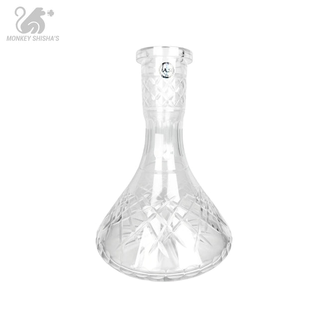 Base Dash Cuts Pro transparente de cristal tallado - Monkey Shisha's