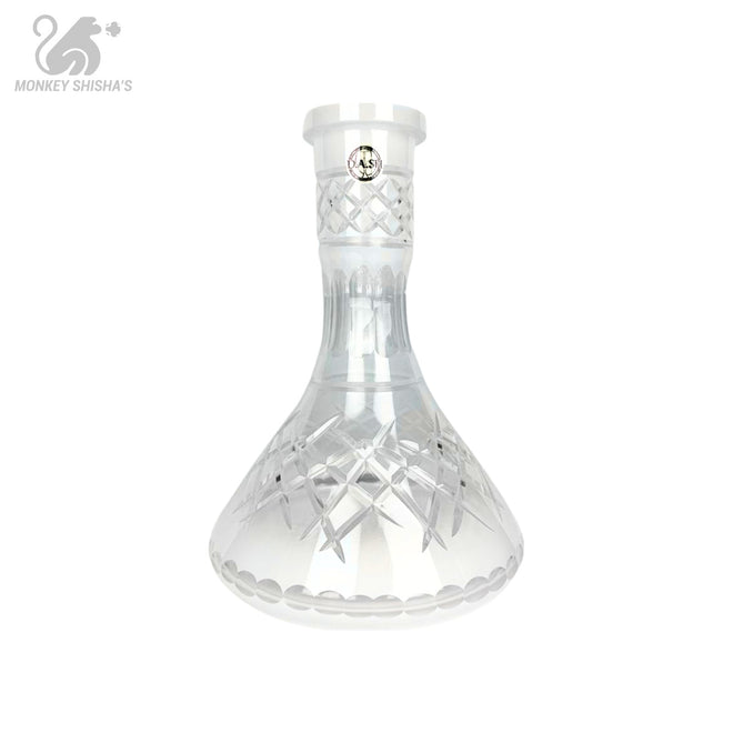 Base Dash Cuts Pro blanca de cristal tallado - Monkey Shisha's