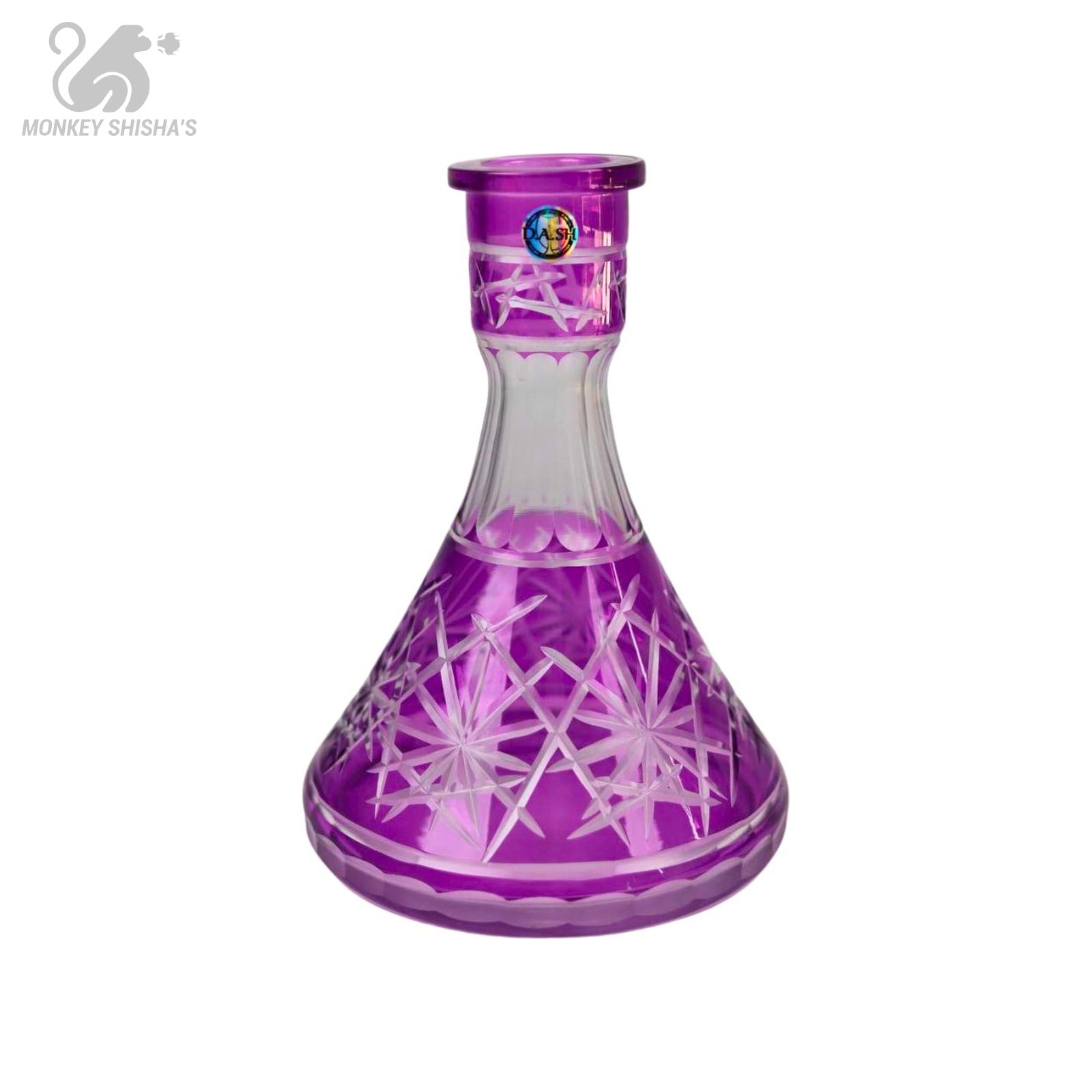 Base Dash Saxo morada de cristal tallado - Monkey Shisha's