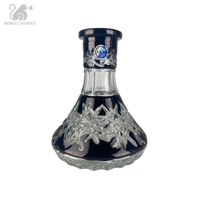 Base Dash Sharp Mini negra de cristal tallado - Monkey Shisha's