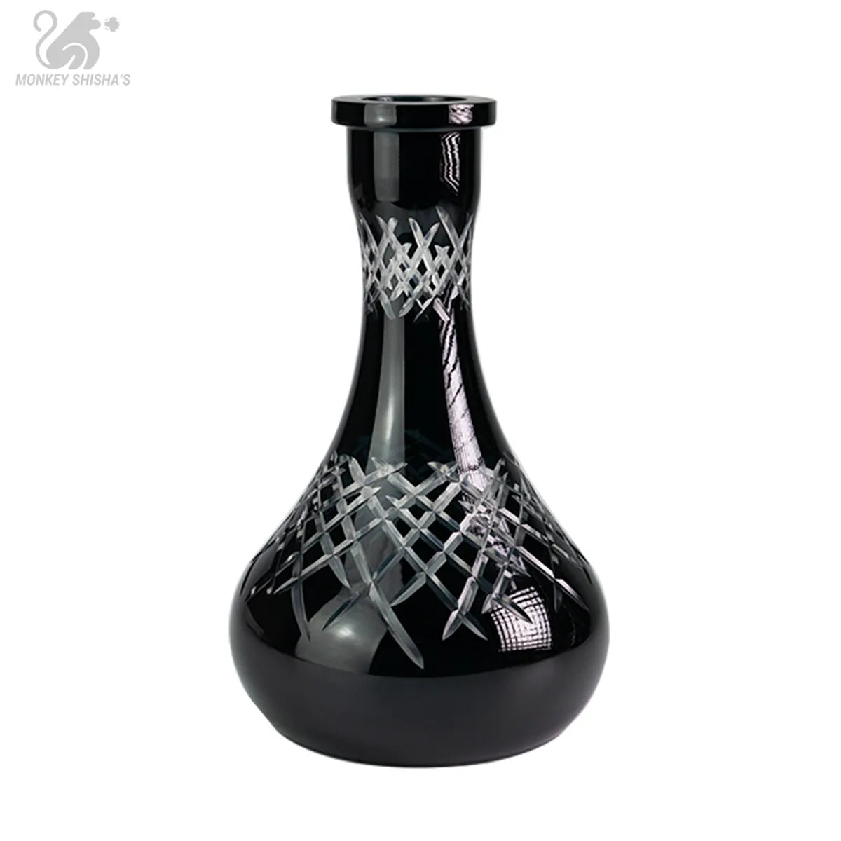 BASE CRISTAL TALLADA DARK ICE BY MR. SHISHA - Monkey Shisha's