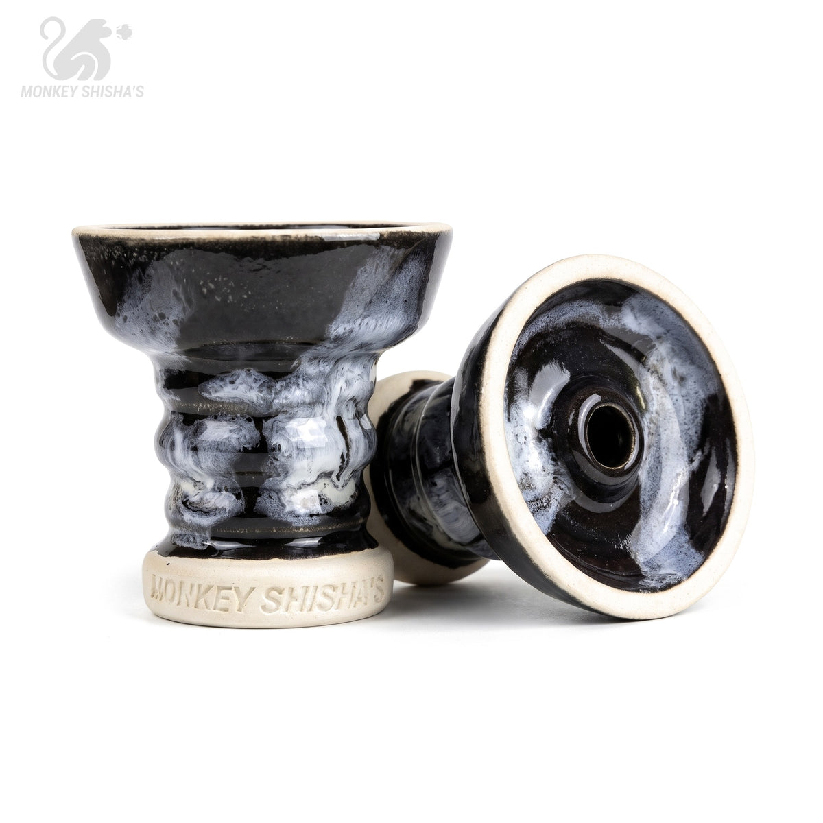 Cazoleta Fibo Brush Phunnel Gen 2 Midnight Marble (lateral y boca) - Monkey Shisha's