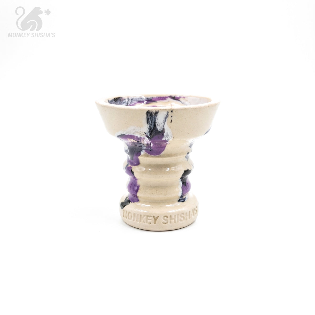Cazoleta Fibo Brush Phunnel Gen 2 Violet Splash (lateral) - Monkey Shisha's