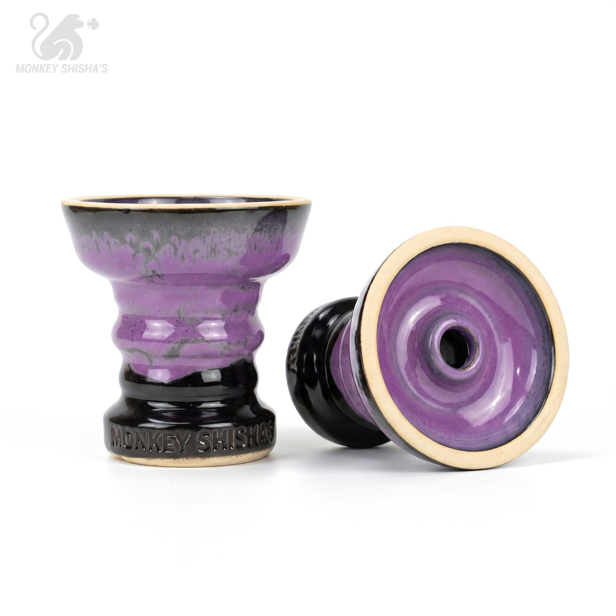 Cazoleta Fibo Dip Phunnel Ultra Violet (lateral y boca) - Monkey Shisha's