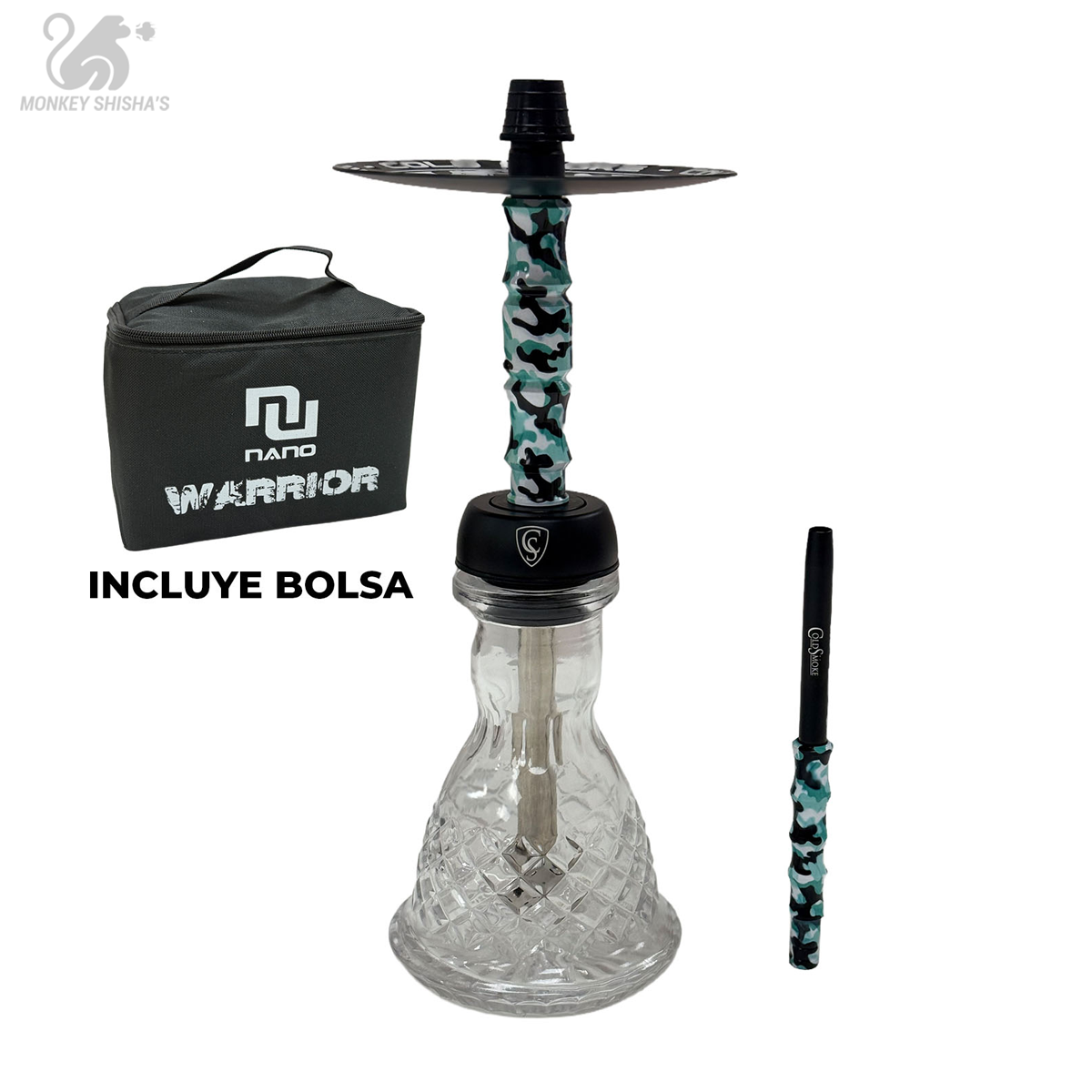 CACHIMBA COLD SMOKE NANO WARRIOR + BASE - Vista trasera | Cold Smoke