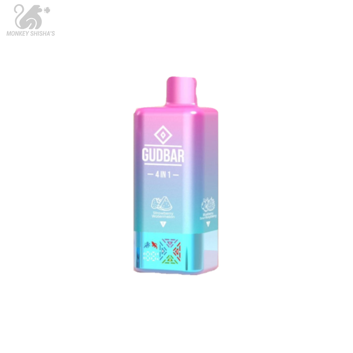 Vaper Gudbar 4 in 1 120.000 Puffs Sin Nicotina - Vista trasera | GUDBAR