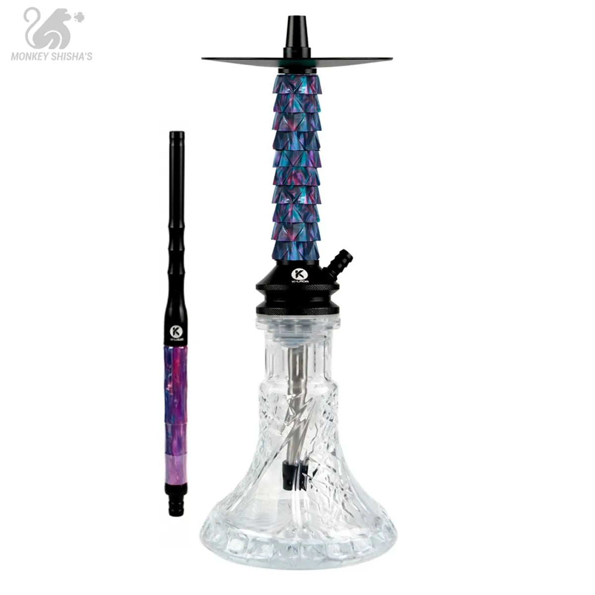 Cachimba K-Lada Radikal XL de 43 cm con mástil de resina - Monkey Shisha's