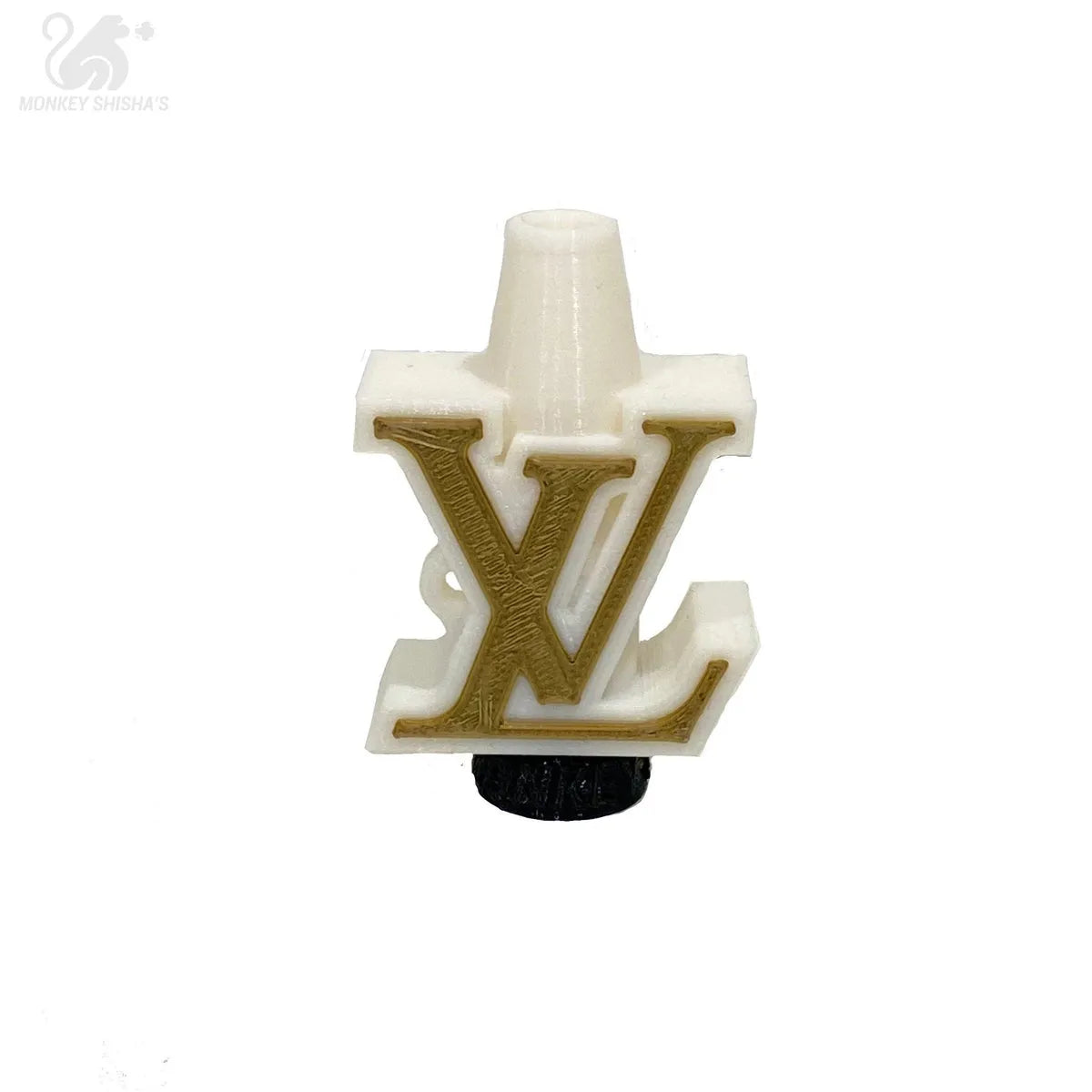 BOQUILLA 3D LV Dorado Blanco - Monkey Shisha's
