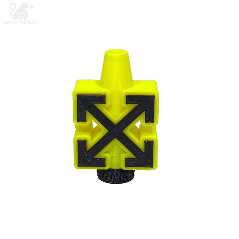 BOQUILLA 3D OFF WHITE Black & Yellow - Monkey Shisha's