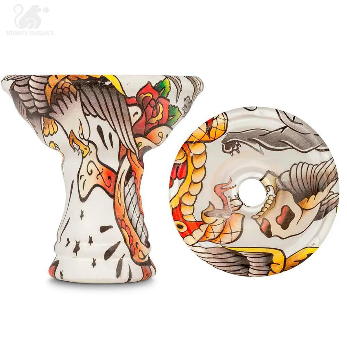 CAZOLETA DUM PINGA WHITE CALAVERAS - Monkey Shisha's