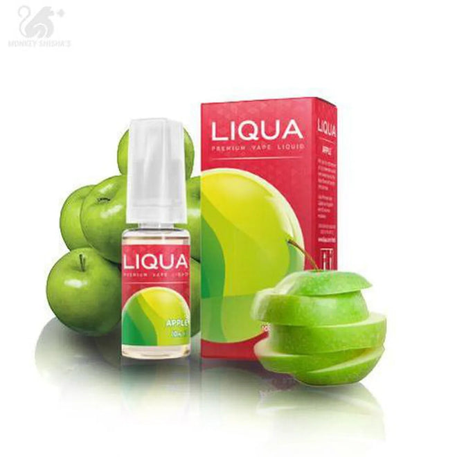 LIQUA APPLE 10ML 00MG - Monkey Shisha's