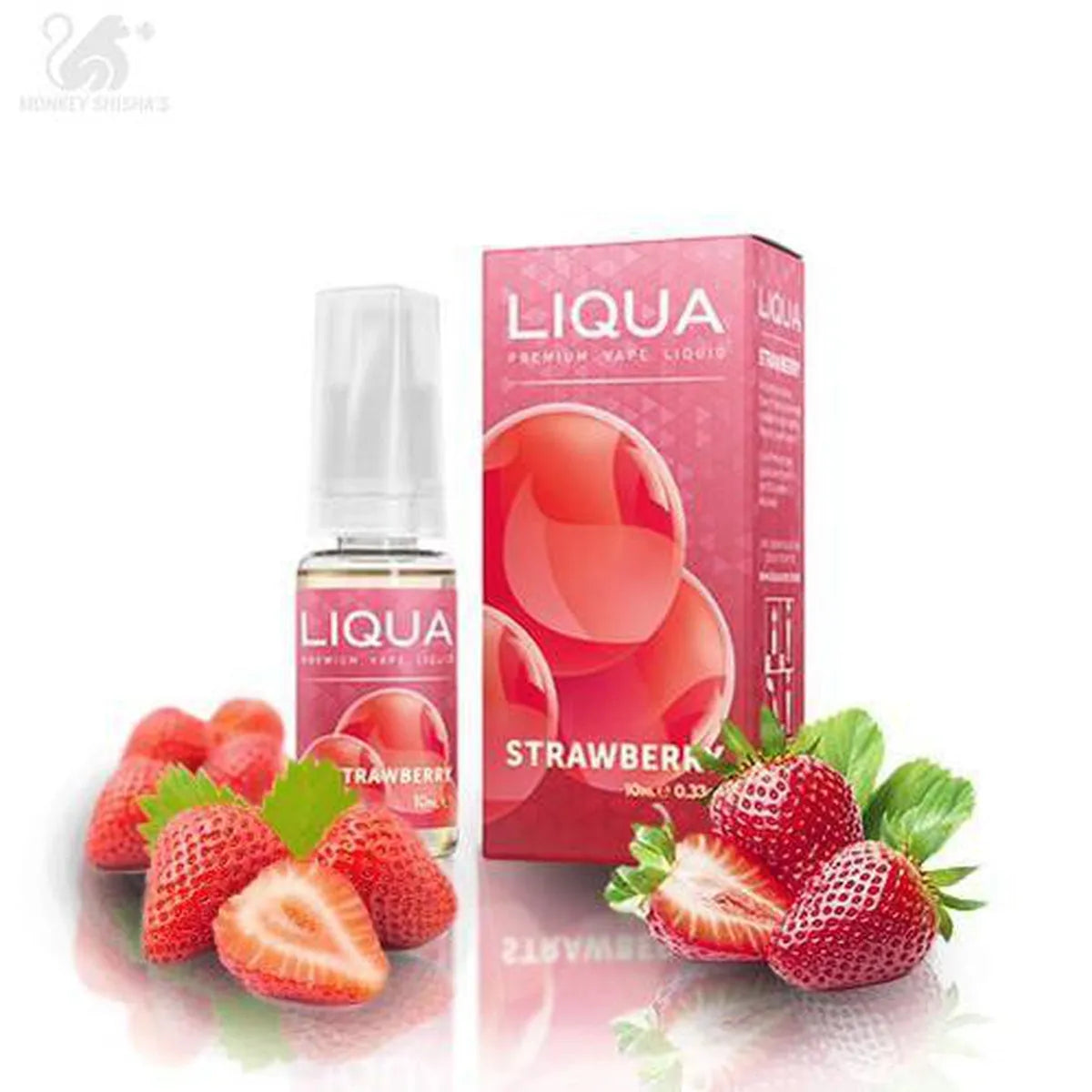 LIQUA STRAWBERRY 10ML 00MG - Monkey Shisha's