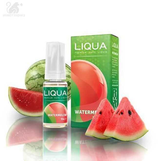 LIQUA WATERMELON 10ML 00MG - Monkey Shisha's