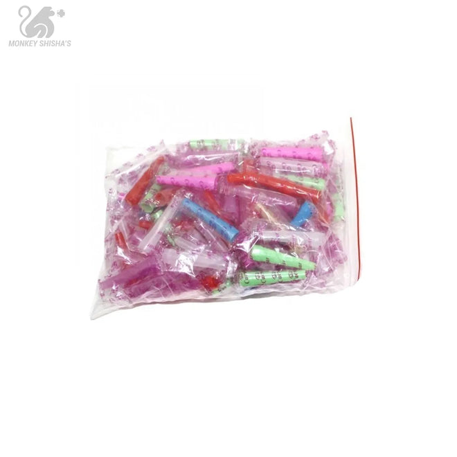 PACK 100 BOQUILLAS HIGIENICAS LARGAS 6CM - Monkey Shisha's