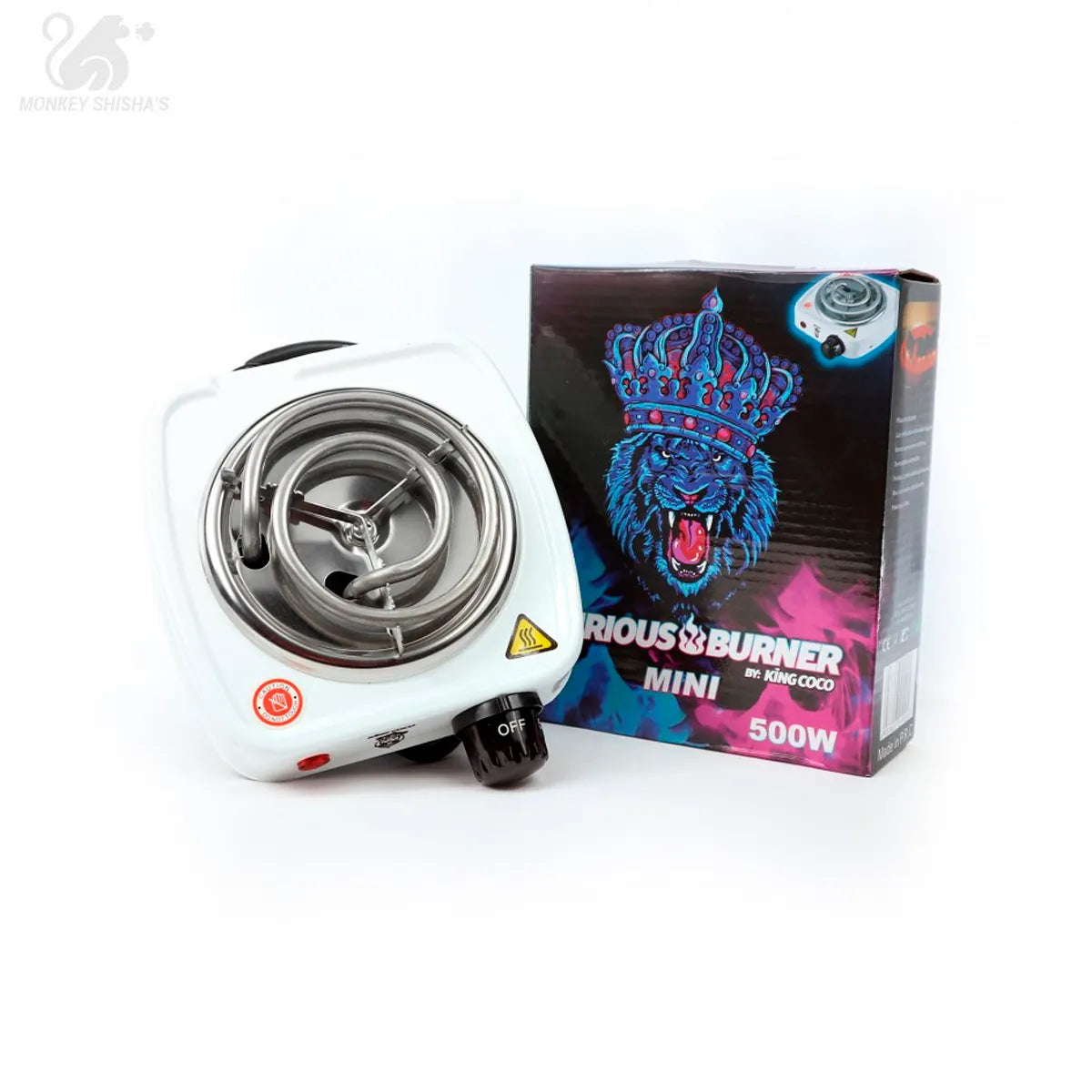 HORNILLO ELECTRICO FURIOUS BURNER MINI 500w - Monkey Shisha's