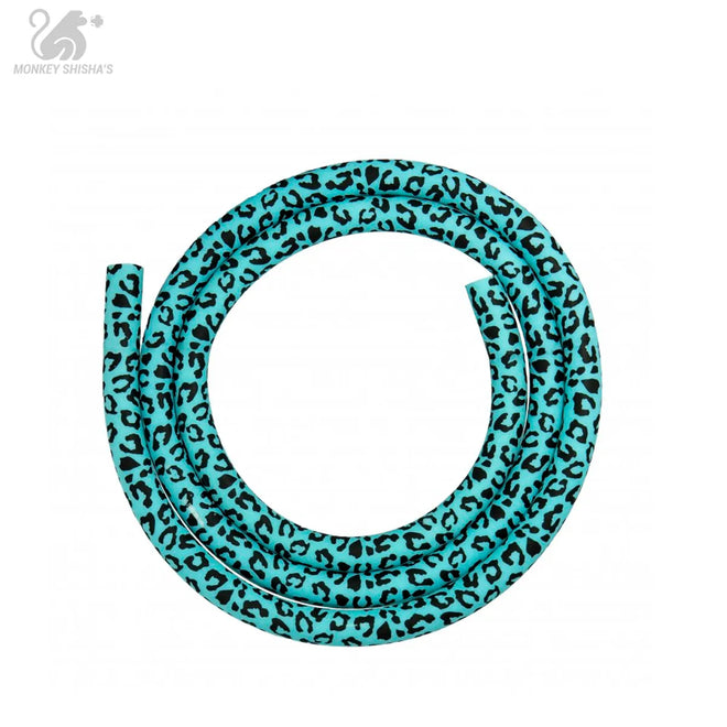 MANGUERA SILICONA LEOPARDO AZUL - Monkey Shisha's